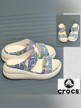 Crocs Classic Crush Butterfly Platform Sandals